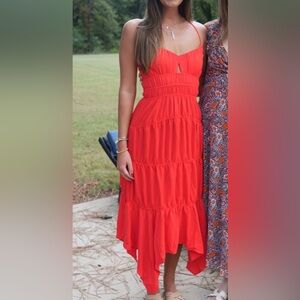 Vibrant red dress